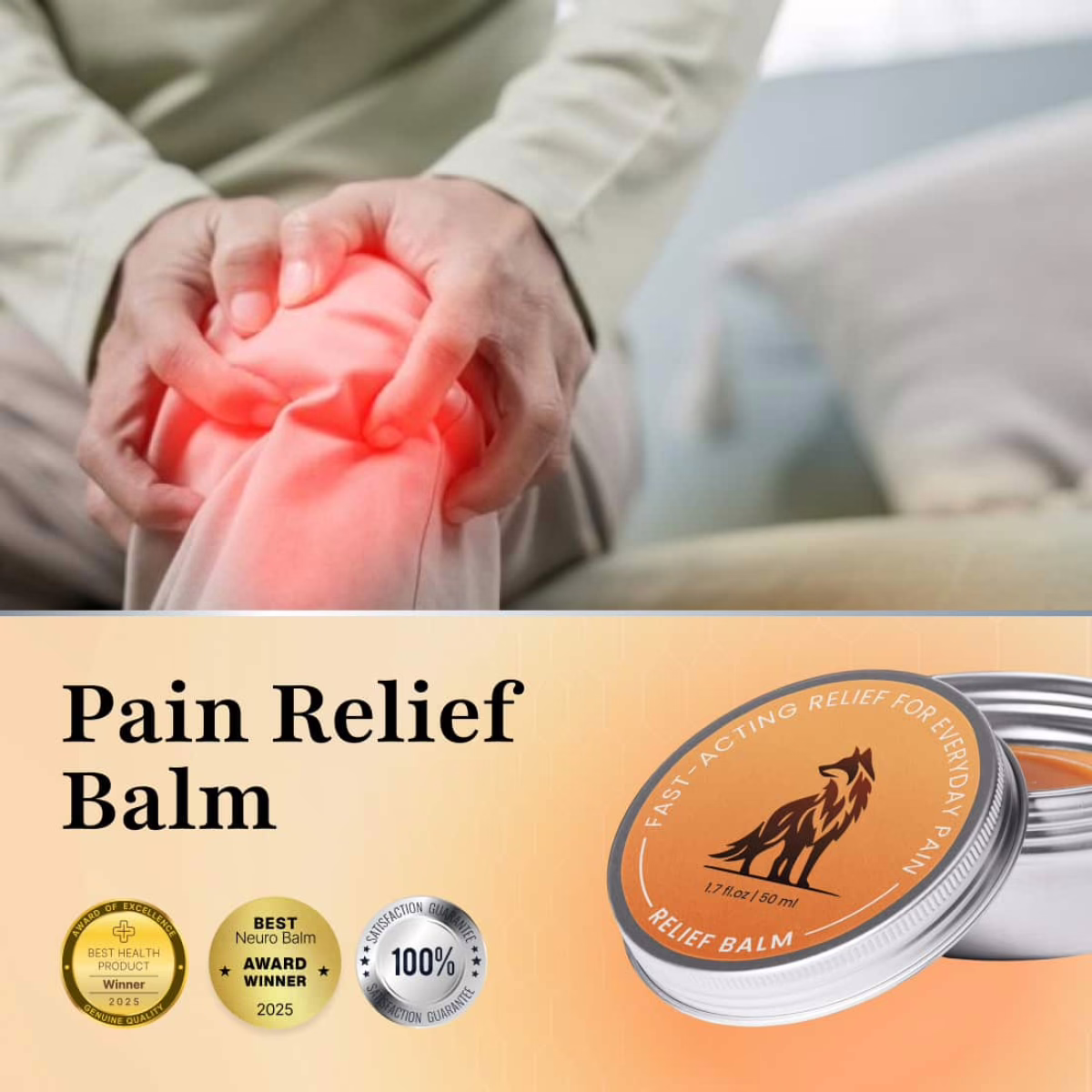 TheraWolf Pain Relief Balm product jar